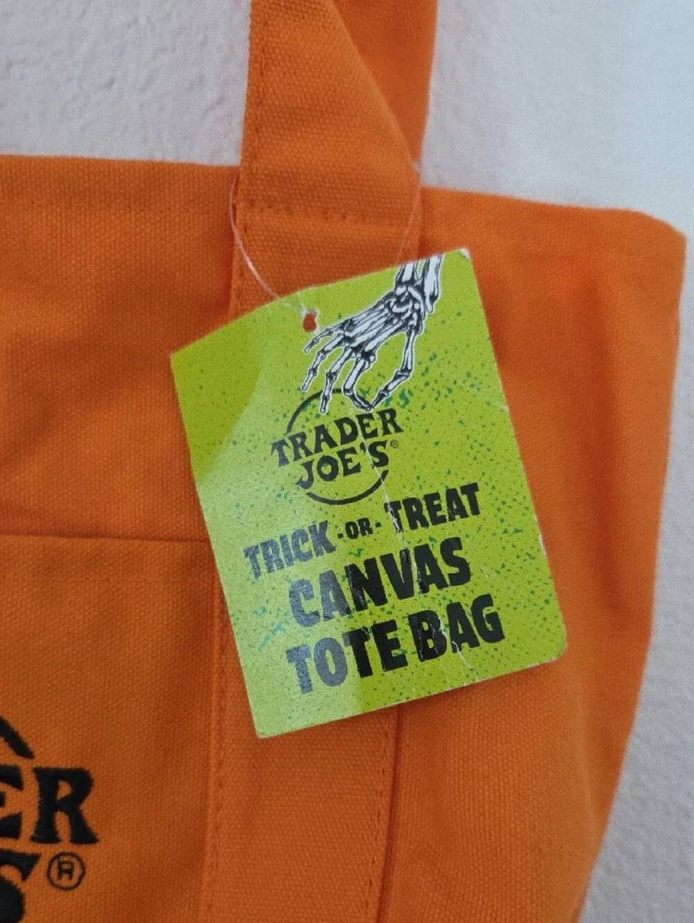 Trader Joe's Orange Mini Canvas Tote Bag - Everyday Shopper